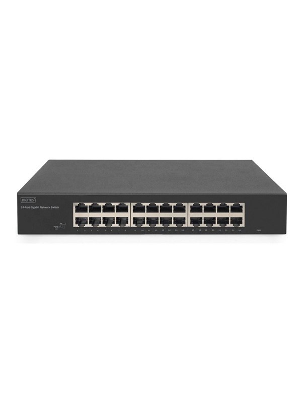 DIGITUS - switch - 24 ports - unmanaged - rack-mountable