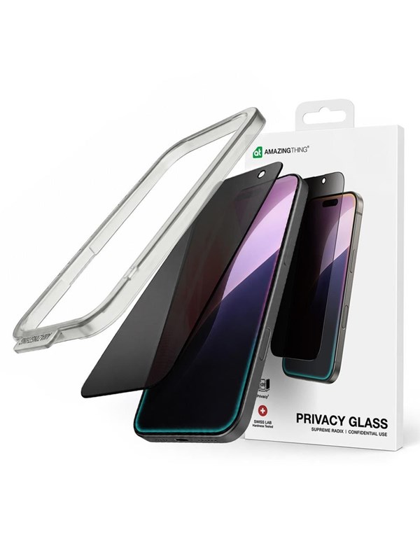 AmazingThing Titan Privacy FusionFilter 7 Privacy Tempered Glass for iPhone 17 Pro