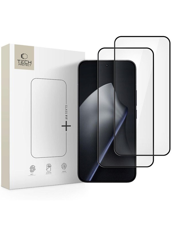 Tech-Protect Glass Fit+ 2-pack Tempered Glass for Xiaomi 15T / 15T Pro - Black