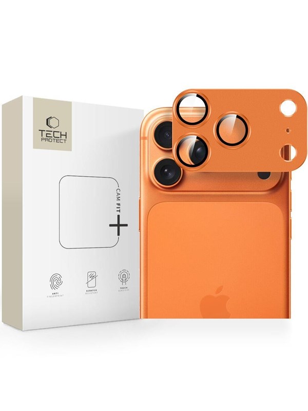 Tech-Protect Camfull Fit+ Lens Glass for iPhone 17 Pro Max - Orange