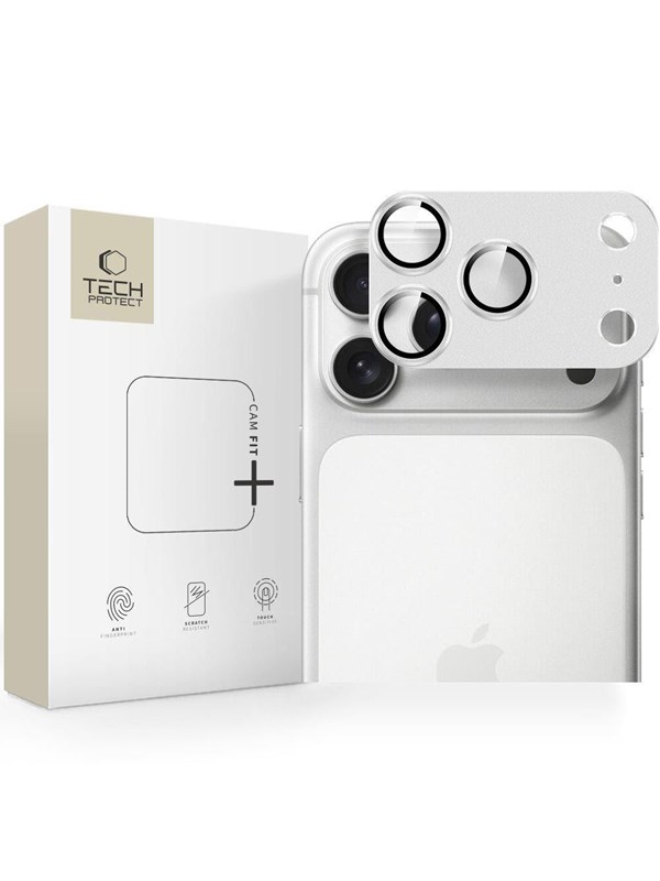 Tech-Protect Camfull Fit+ Lens Glass for iPhone 17 Pro Max - Silver