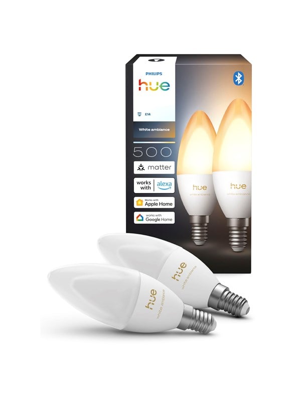 Philips Hue Kynttilälamppu - E14-älylamppu - White ambiance - (2 kpl)