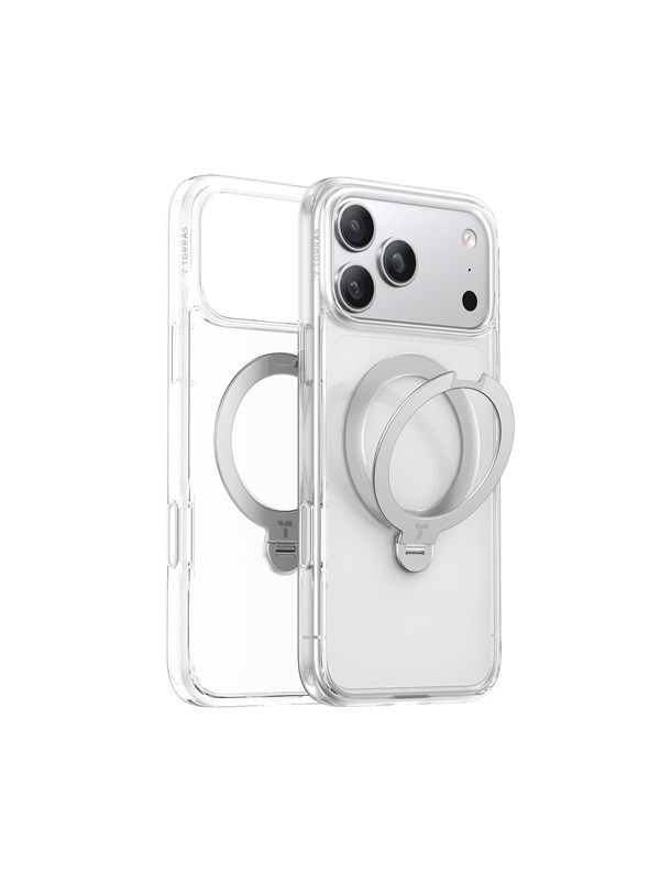 Torras Ostand Q3 Spin - clear - iPhone 17 Pro Max