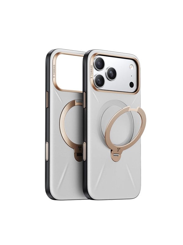 Torras Ostand Q3 Vegskin - pearl gray - iPhone 17 Pro Max