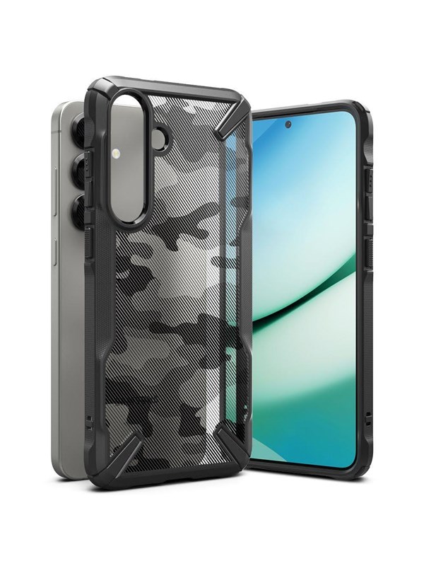 Ringke Fusion X Case for Samsung Galaxy S25+ - Black Camo