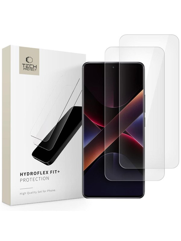 Tech-Protect Hydroflex Fit+2-Pack Hydrogel Film for Xiaomi Redmi Note 14 Pro 5G / 14 Pro+ 5G / Poco X7 5G - Transparent