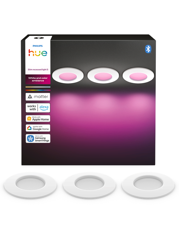 Philips Hue Upotettava Slim-kohdevalaisin, 3 kpl