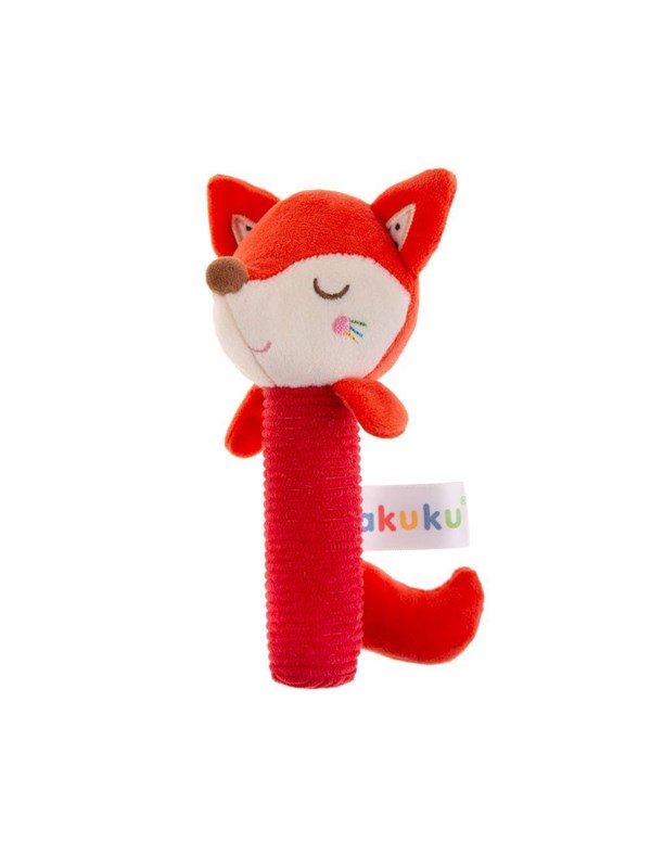 Akuku Soft plush rattle/squeaker Fox