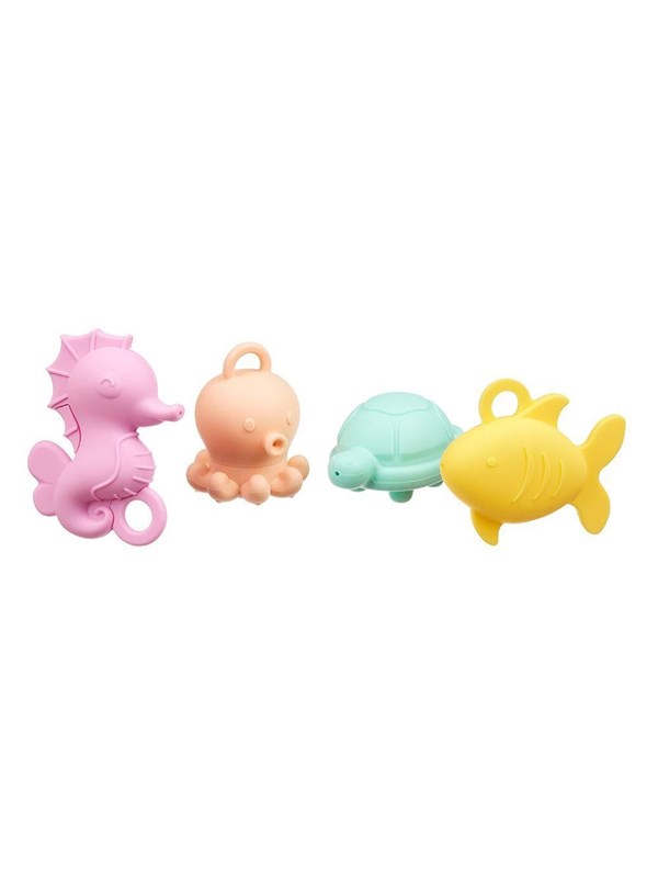 Akuku silicone bath toys with a detachable bottom (4pcs)