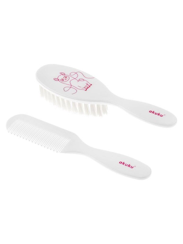 Akuku Comb & hairbrush with nylon bristle lama