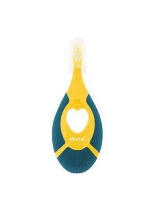 Akuku First toothbrush 0-2y yellow/navy blue