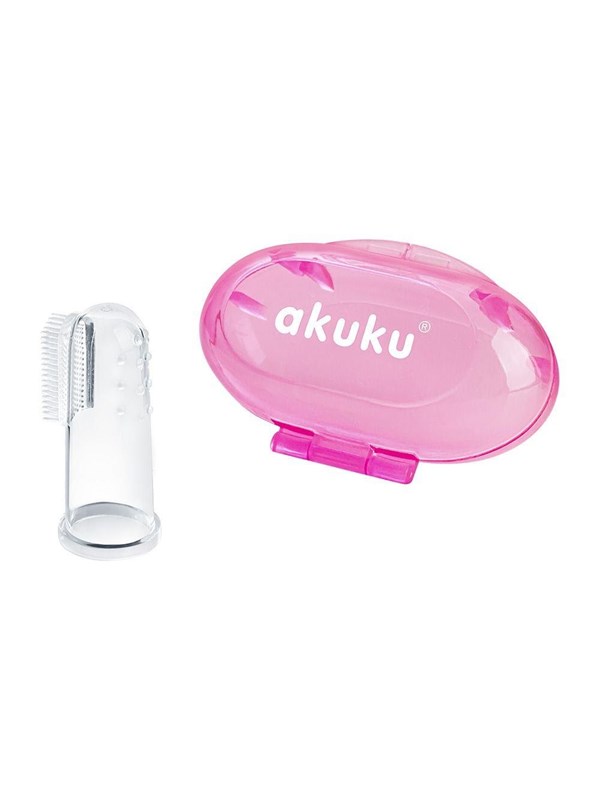 Akuku Silicone toothbrush and gums massager in case