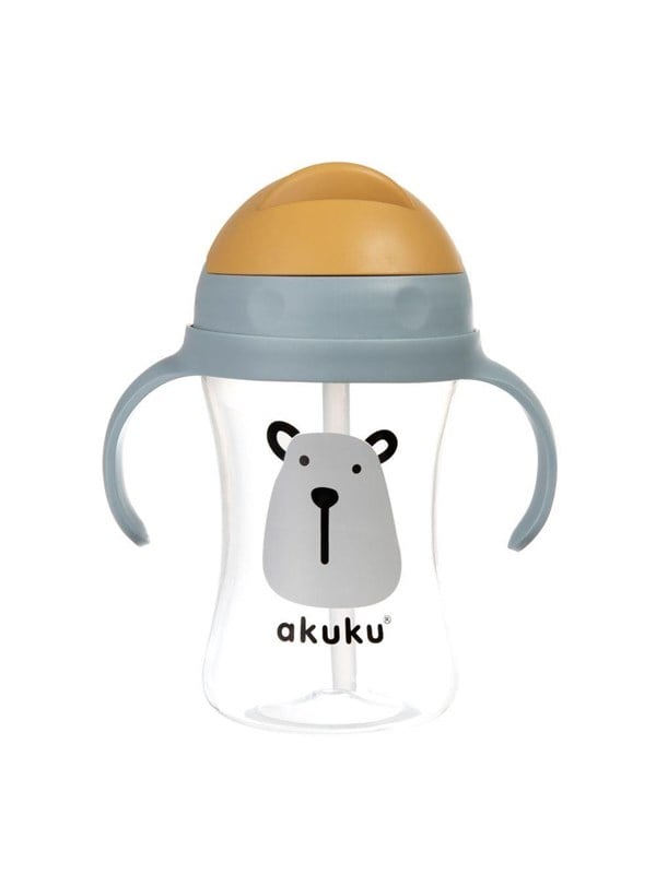 Akuku Cup with flip-top straw 300 ml / BEAR