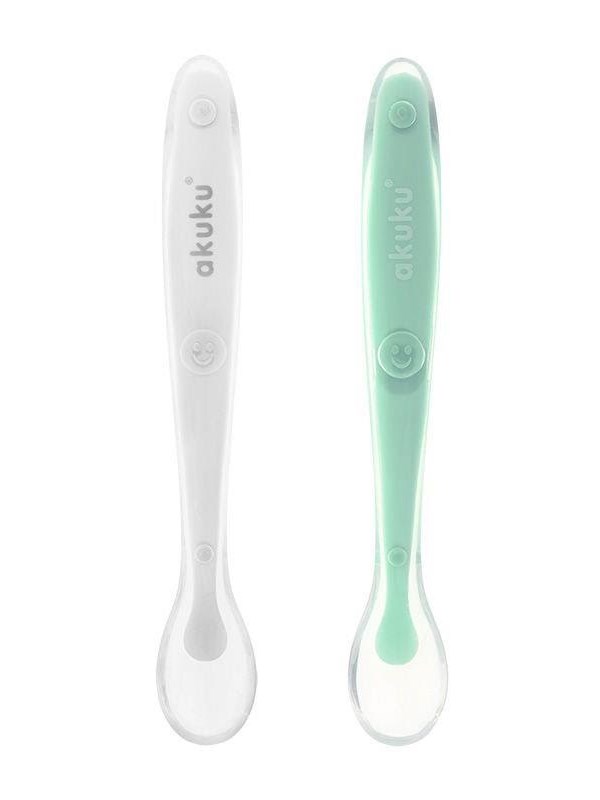 Akuku Soft silicone spoon WHITE