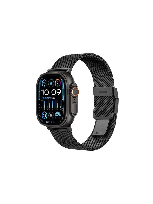 AmazingThing Titan Premium Metal Band for AppleWatch 38/40/41/42/44/45/46/49 mm - Black