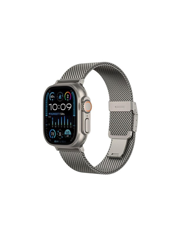 AmazingThing Titan Premium Metal Band for AppleWatch 38/40/41/42/44/45/46/49 mm - Silver