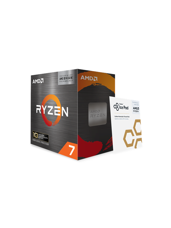 AMD Ryzen 7 5800X3D (10th Anniversary Edition) CPU - 8 ydintä - 3.4 GHz - AMD AM4 - AMD Boxed (ilman jäähdytintä)