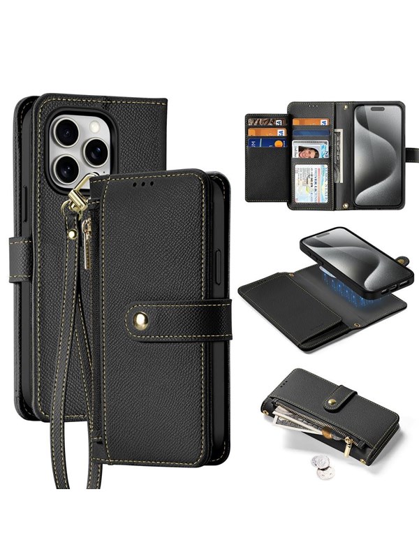 Dux Ducis Lava Leather Case for iPhone 15 Pro - Black