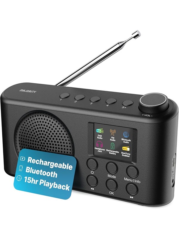 Majority Orwell Pro 2026 Portable DAB Radio - Black