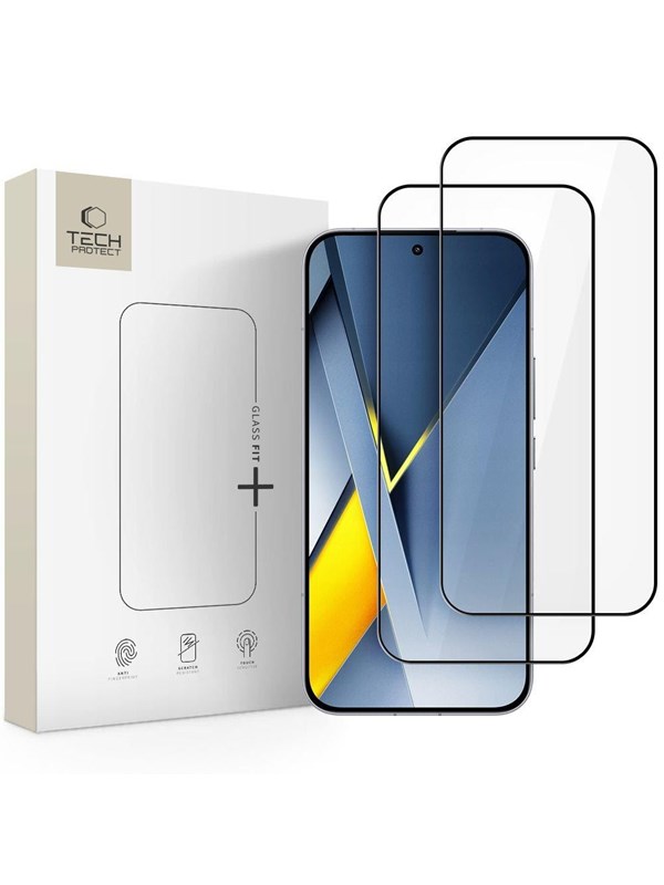 Tech-Protect Glass Fit+ 2-pack for Xiaomi Poco F8 Pro Ultra - Black