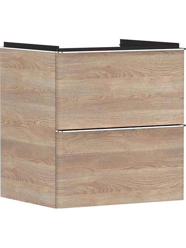 Hansgrohe xelu q vanity unit natural oak 580/475 with 2 draw