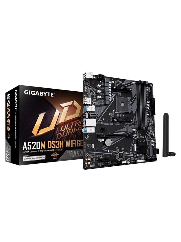 Gigabyte A520M DS3H WiFi 6E AM4 mATX -emolevy