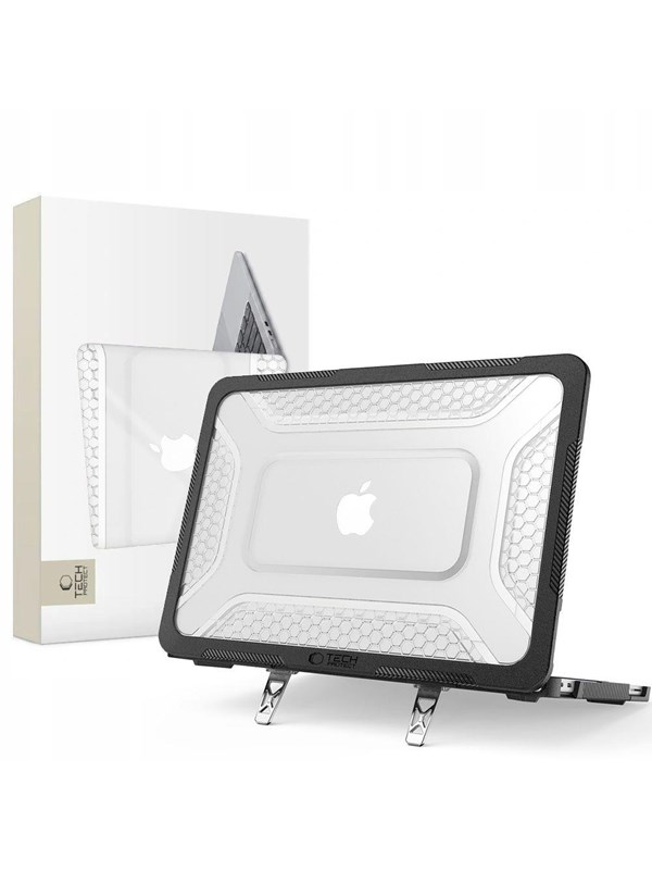 Tech-Protect Kevlar Pro Case for MacBook Neo 13"" 2026 - Black and Clear