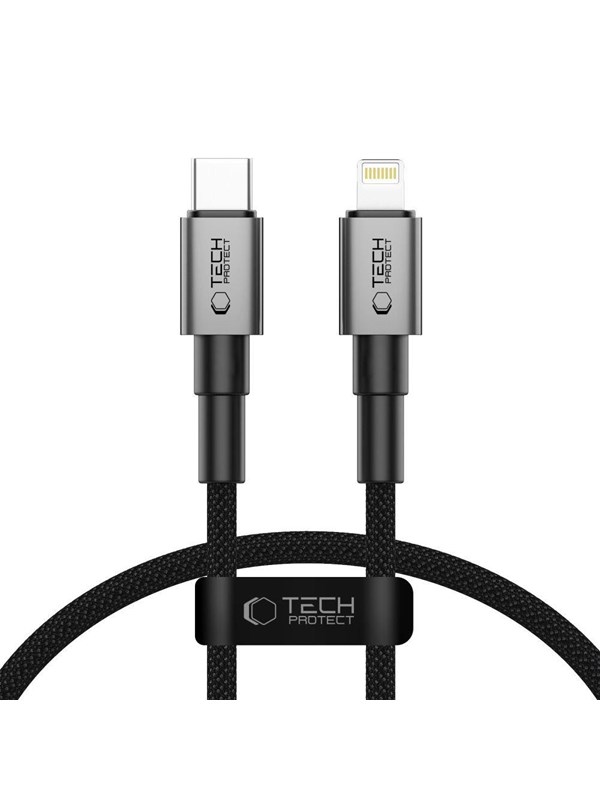 Tech-Protect Ultraboost DNA USB-C / Lightning PD27W/3A Cable 25 cm - Grey