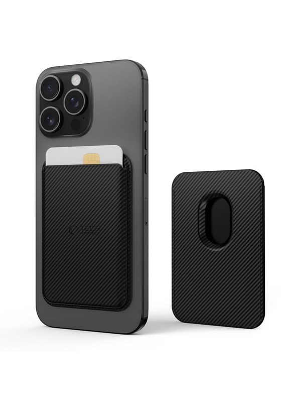 Tech-Protect MagWallet Magsafe Case with Universal Magnetic Card or Document Holder - Black