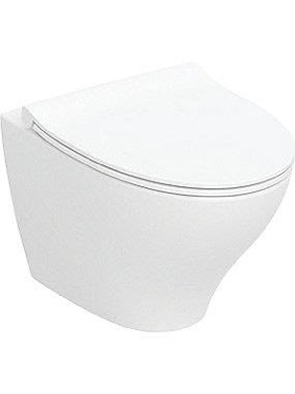 Ifö spira modern wall-hung wc set shrouded rimfree with w