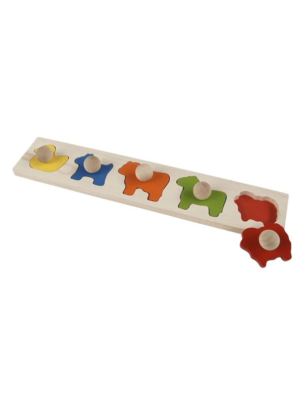 Primi Passi - Wooden Studded Board Animal Gutter