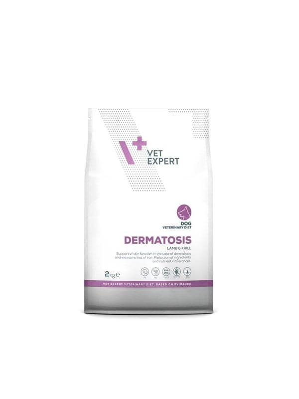VetExpert Veterinary Diet Dermatosis Dog Lamb & Krill - dry dog food - 2kg