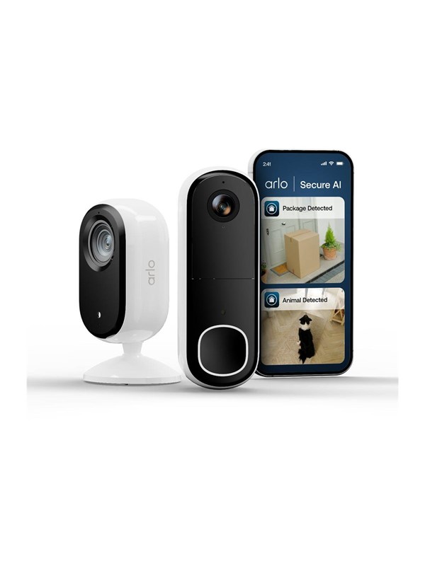Arlo Essential 3 - Essential Home Security kit - network surveillance camera - with Essential 3 Indoor Security Camera