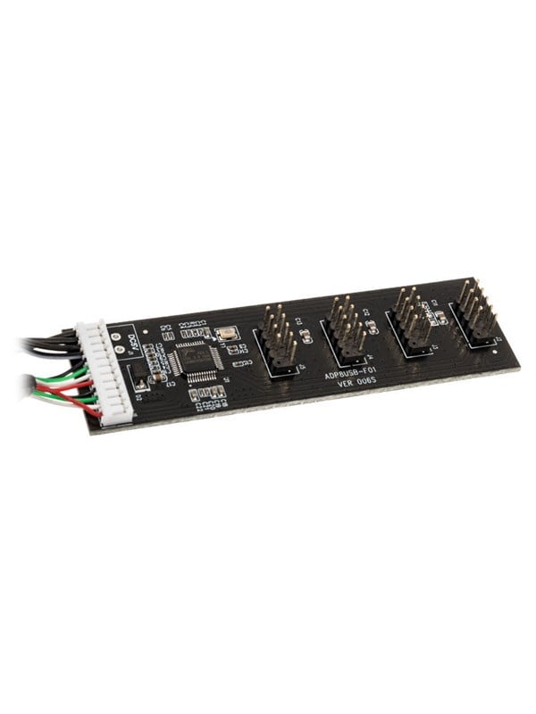 Kolink USB 2.0 Hub-card incl. 60cm USB- & Molex-cable USB hub - 4 porttia - Musta