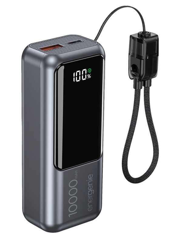 Gembird 20 W Compact fast charging power bank with LCD display - 10000 mAh