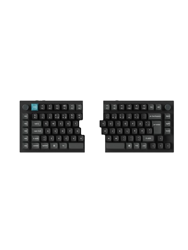 Keychron Q11 Ultra 75% Split 8K Wireless Tri-Mode - POM Banana - Pelinäppäimistö - ilman numpadia - Pohjoismainen - Musta