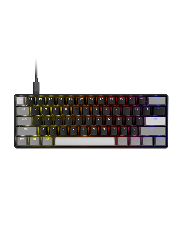 Corsair CLIPPER PRO MINI 60 - Pelinäppäimistö - ilman numpadia - Saksa - Musta