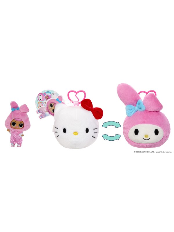 L.O.L. Loves Hello Kitty Reversible Plush Asst PDQ