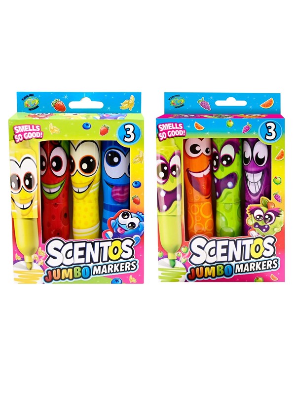 Scentos Jumbo Markers Asst 3 pcs CDU