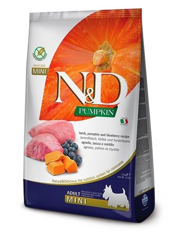 Farmina N&D GF PUMPKIN DOG LAMB&BLUEBERRY ADULT MINI 7kg