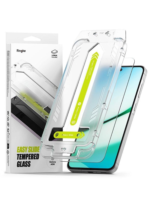 Ringke Easy Slide 2-pack Tempered Glass for Samsung Galaxy A56 5G - Clear