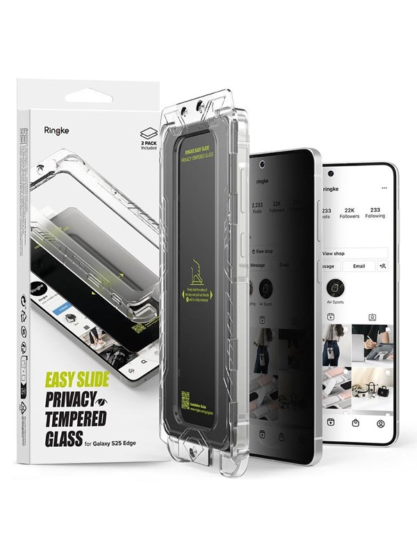 Ringke Easy Slide 2-pack Privacy Glass for Samsung Galaxy S25 Edge