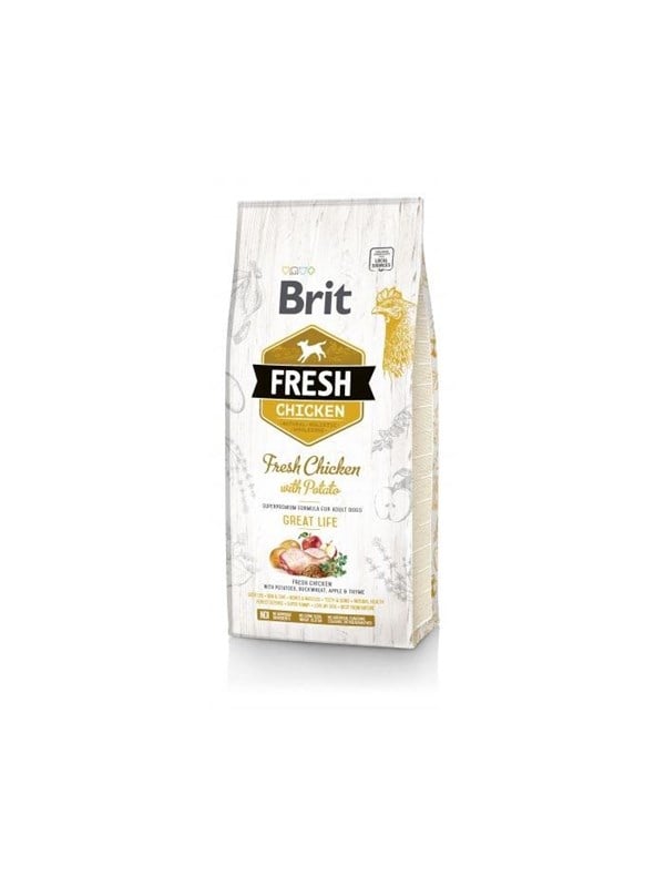 Brit Fresh 12kg Adult Apple Buckwheat Chicken Potato