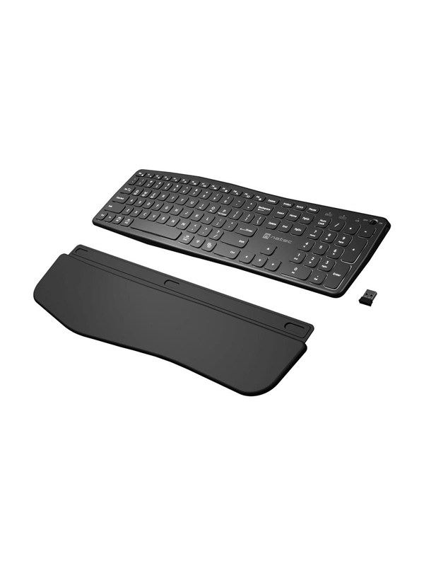 Natec PORIFERA - keyboard full size - QWERTY - US - black Input Device - Näppäimistö - Englanti (US) - Musta