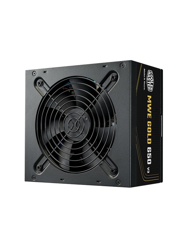 Cooler Master MWE Gold V3 ATX 3.1 Non-Modular Series power supply unit Virtalähde - 650 Watt - 120 mm - ATX 3.1 - 80 Plus Kulta sertifioitu
