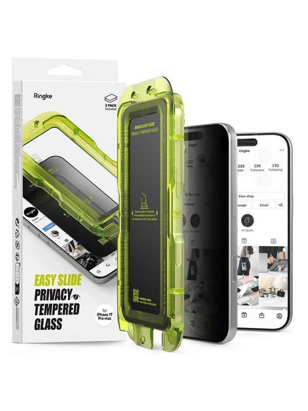 Ringke Easy Slide 2-pack Privacy Glass for iPhone 17 Pro Max