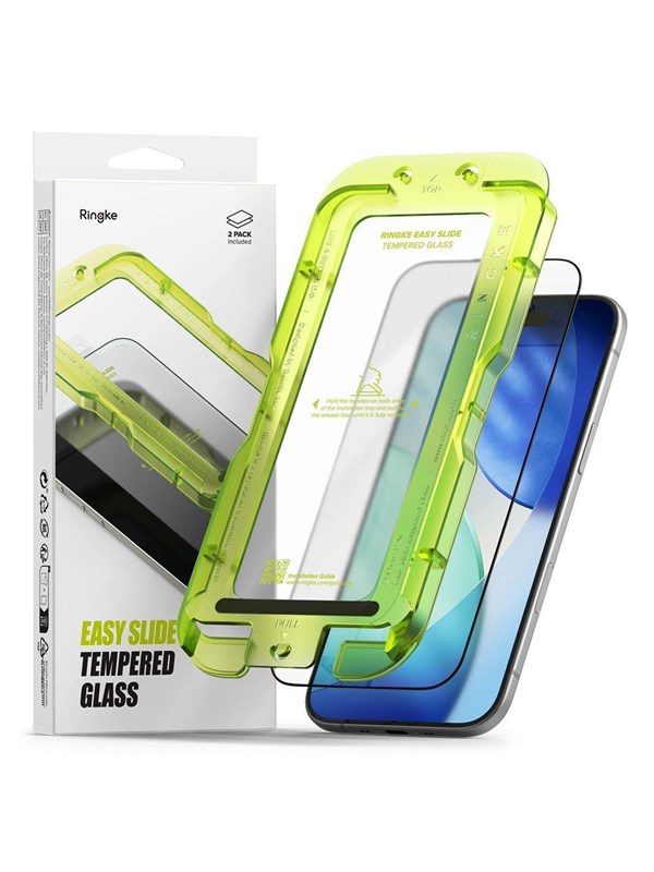 Ringke Easy Slide 2-pack Tempered Glass for iPhone 17 Air - Black