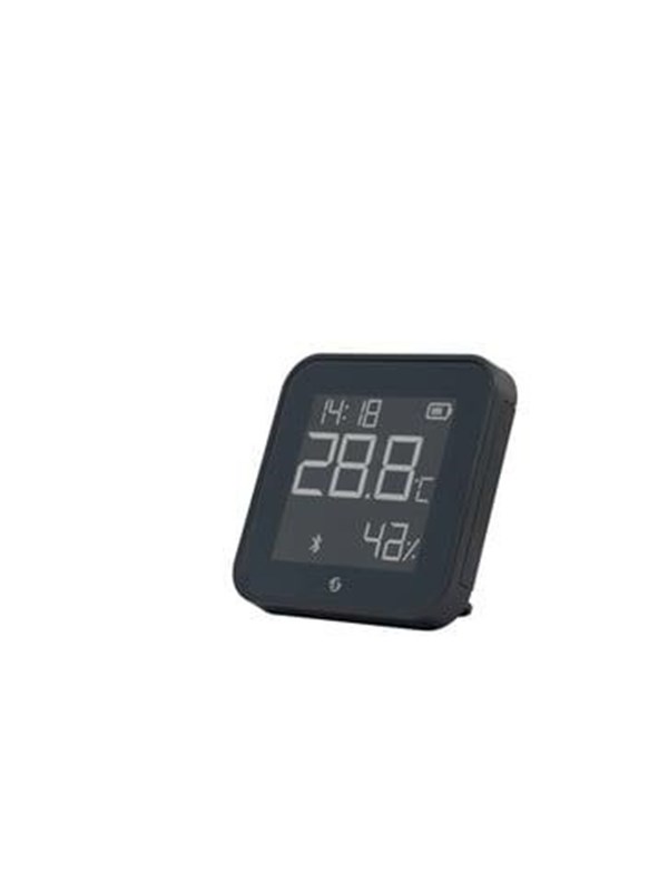 Shelly BLU H&T Display ZB black - Bluetooth- ja Zigbee-lämpötila- ja kosteussensori