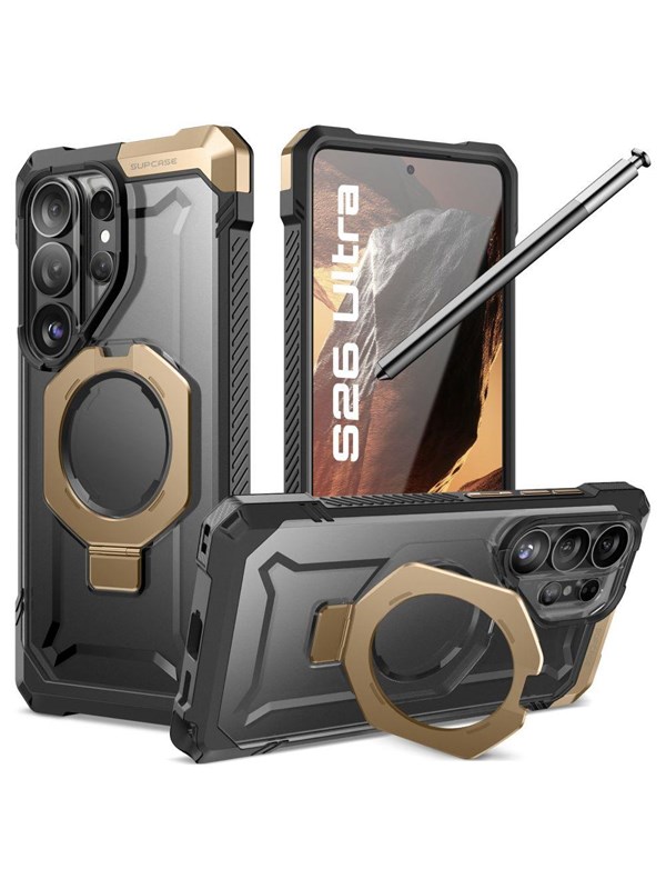 SUPCASE UB Grip Mag MagSafe Case for Samsung Galaxy S26 Ultra - Black & Brown