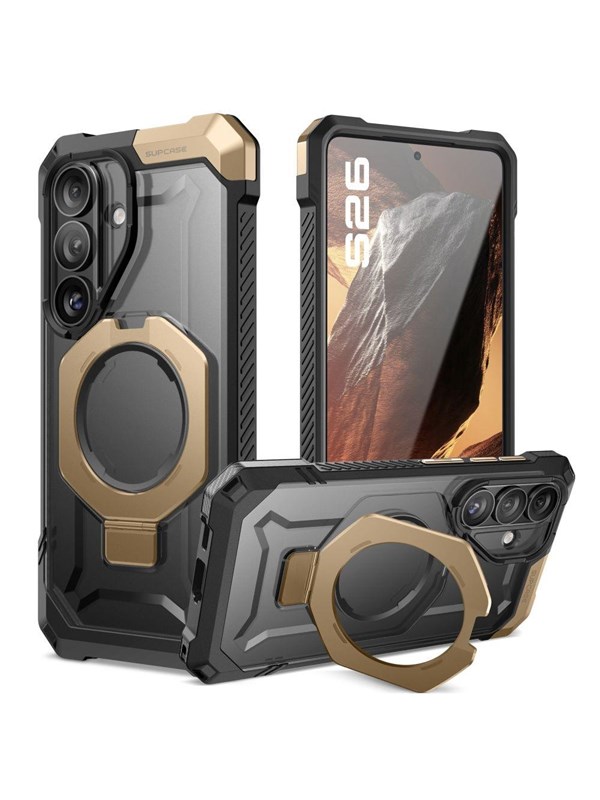 SUPCASE UB Grip Mag MagSafe Case for Samsung Galaxy S26 - Black & Brown